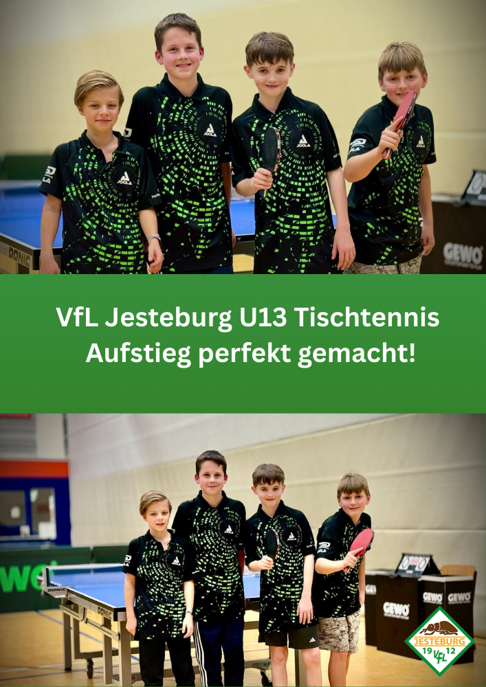 Aufstieg - VfL Jesteburg U13 Tischtennis 